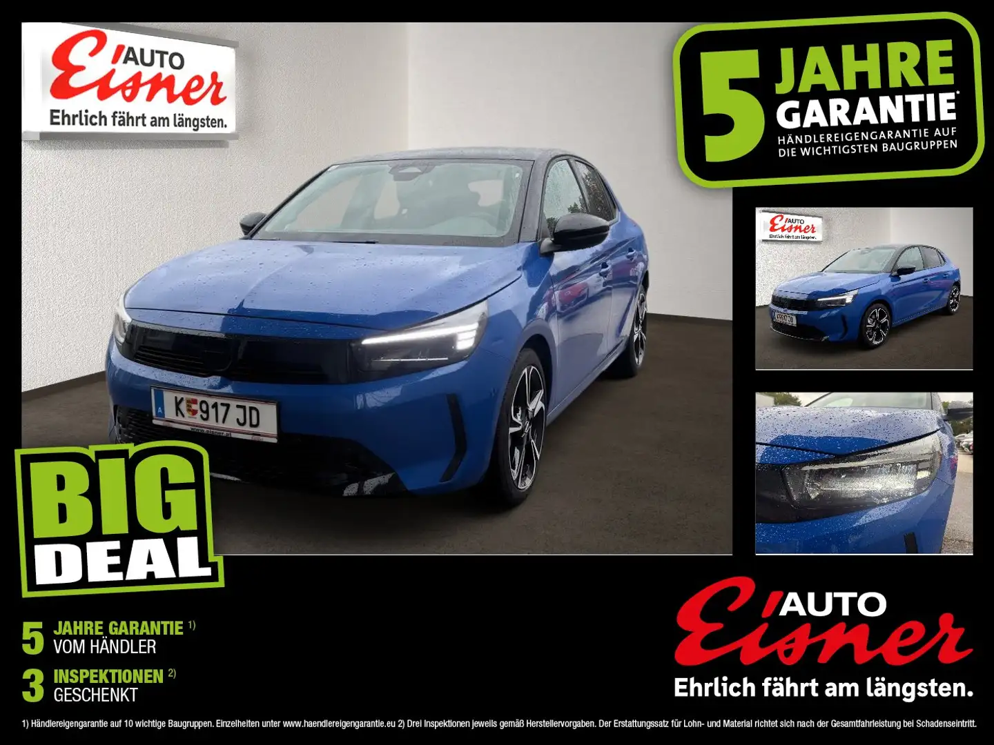 Opel Corsa F 1.2 Turbo GS Facelift Fernlichtass. Kam. Blau - 1