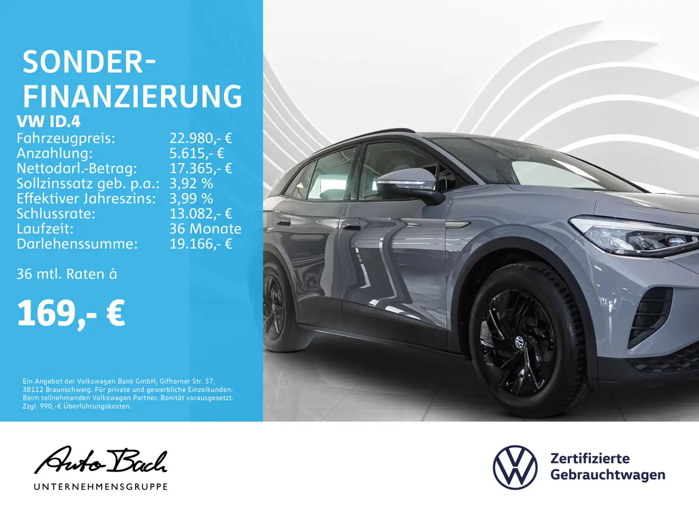 Volkswagen ID.4 "Pure" Automatik Navi LED EPH DAB AHK Grigio - 1