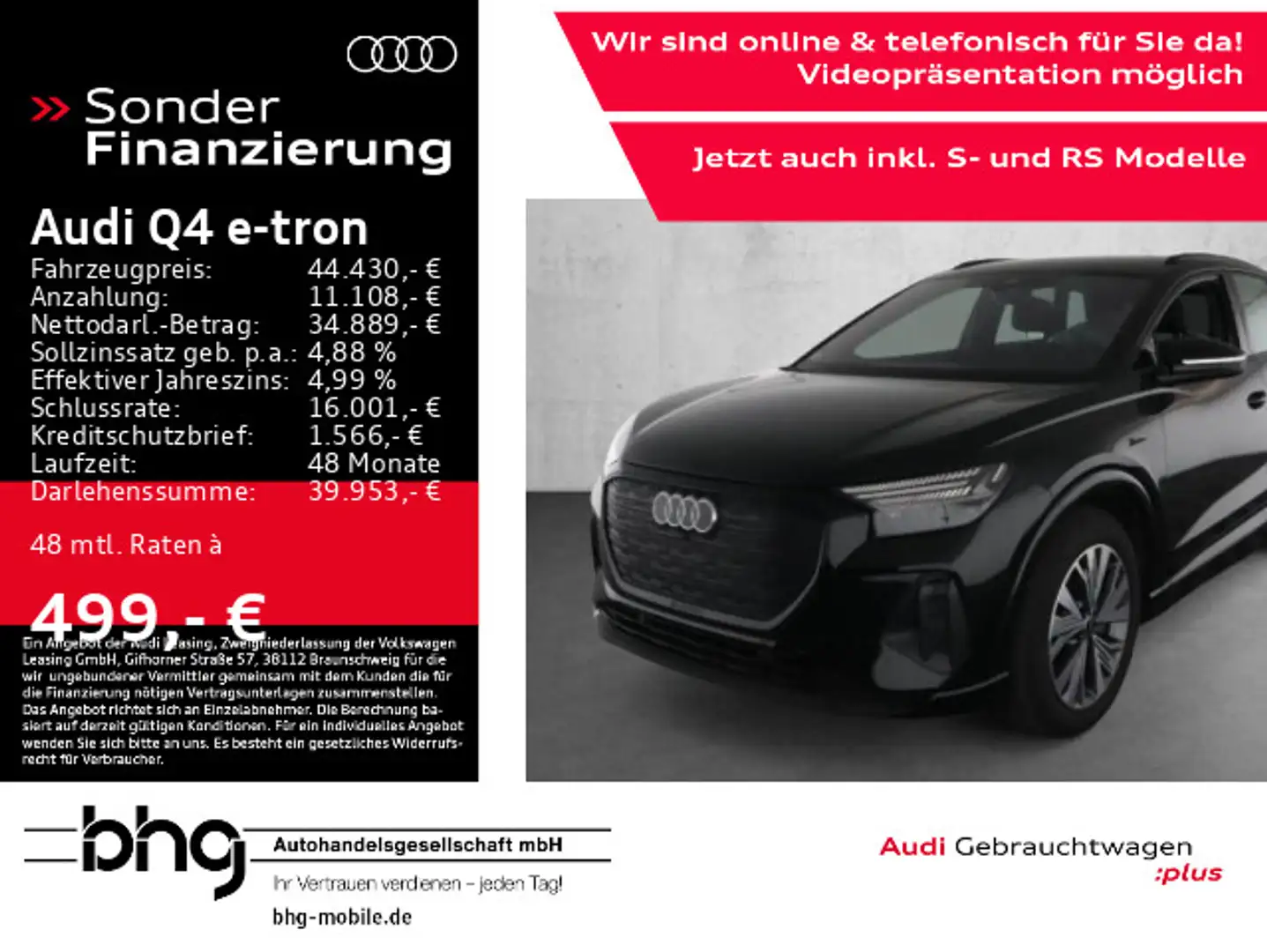 Audi Q4 e-tron 40 Wärmepumpe SONOS Matrix NaviPro Schwarz - 1