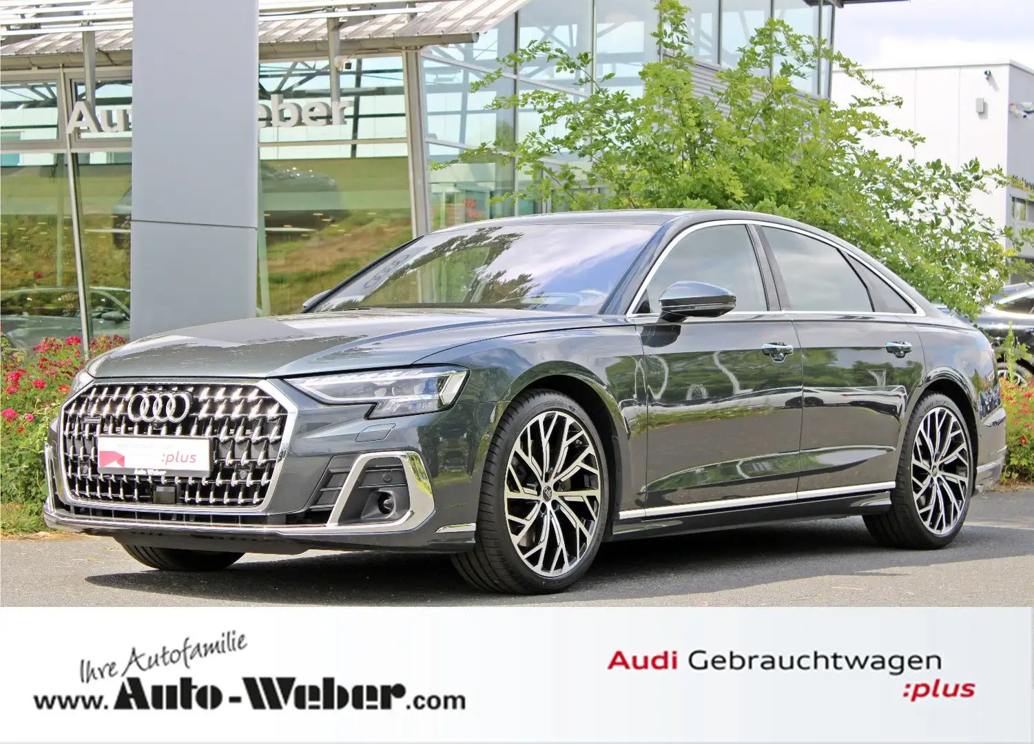 Audi A8 55TFSI q.HUD PANO VOLLLEDER STHZG MATRIX 360° Grau - 1
