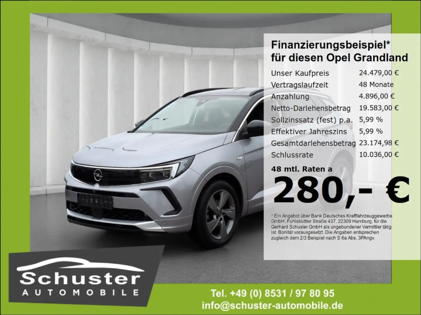 Opel Grandland Ultimate 1.5D*Autom ACC LED 2xKam 18* Grau - 1