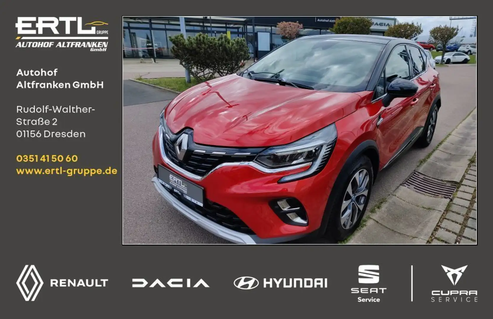 Renault Captur INTENS E-TECH 160 PLUG-in Rot - 1