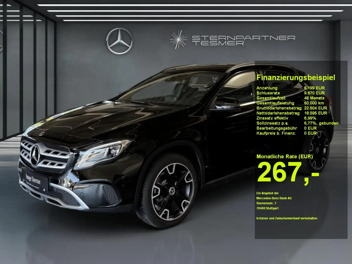 Mercedes-Benz GLA 220 4M +Memory+KAMERA+NAVI+SHZ+AUT+Totwinkel Nero - 1
