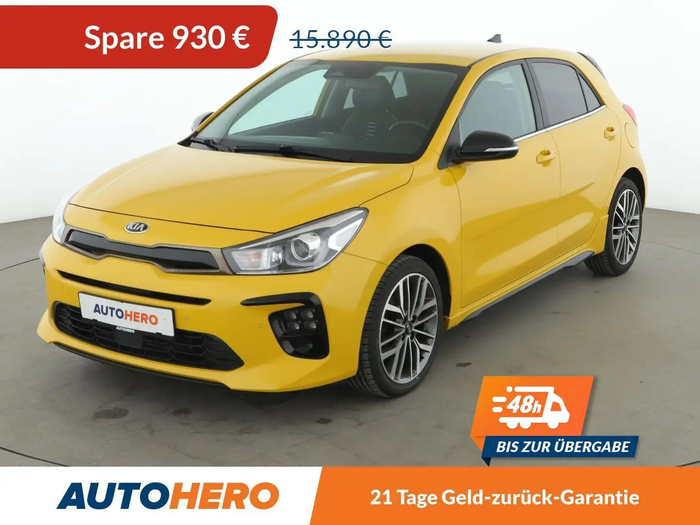 Kia Rio 1.0 TGDI GT Line*NAVI*TEMPO*CAM*PDC*SHZ* Gelb - 1