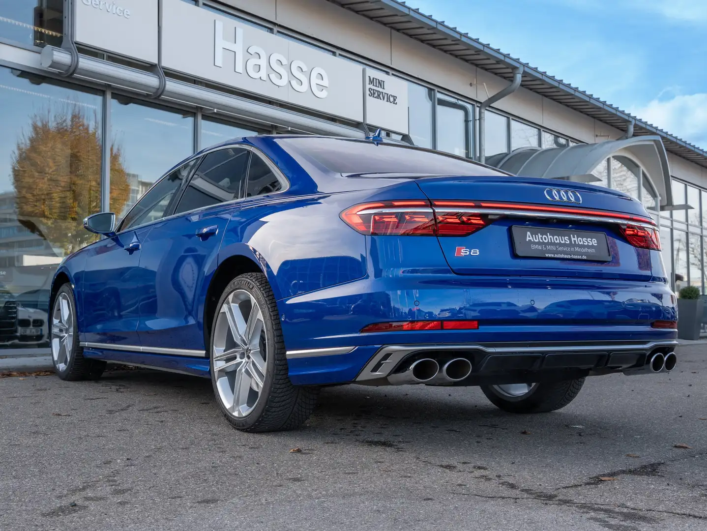 Audi S8 4.0 TFSI design select B&O STANDHZ AHK PANO Blauw - 2