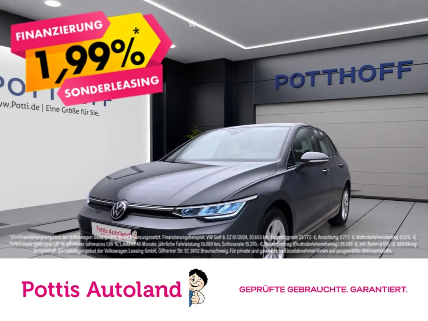Volkswagen Golf 1.5 TSI LIFE AHK NAVI LED PDC Grau - 1