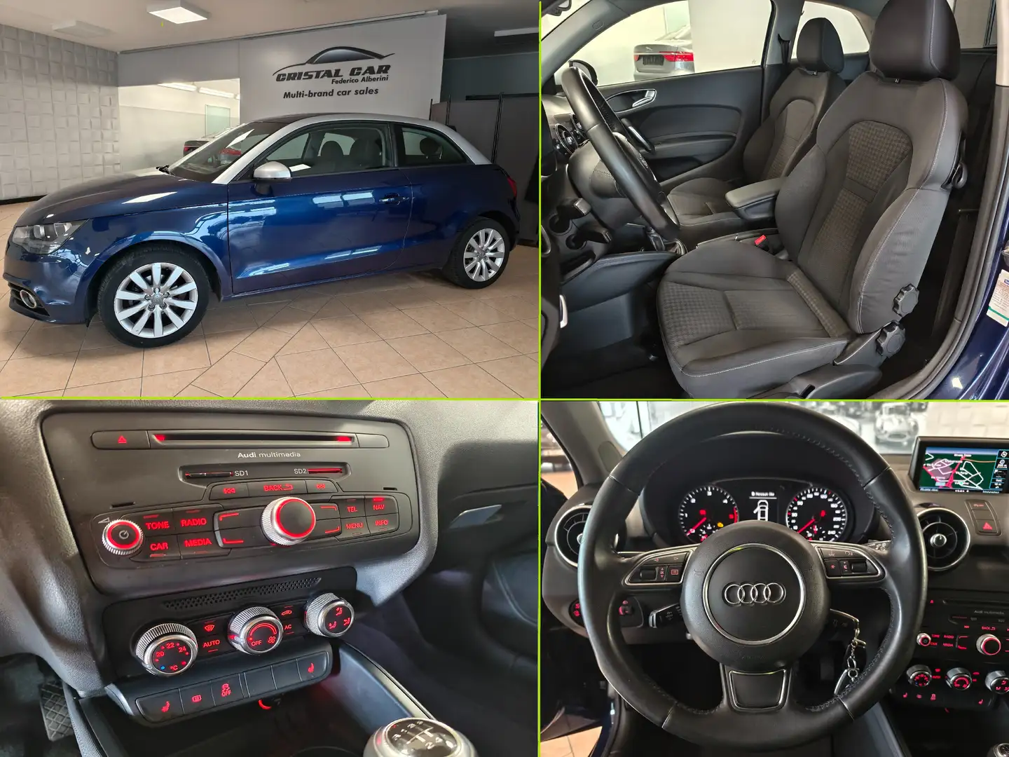 Audi A1 A1 AMBITION, 1 PROP., KM CERTIFICATI Azul - 1