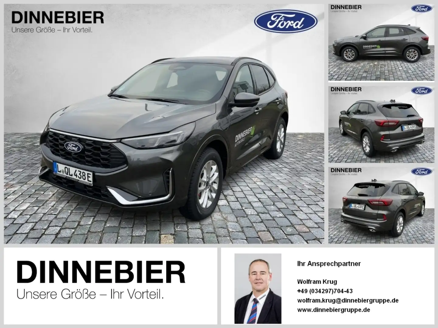 Ford Kuga ST-Line X PHEV LED+360°+Navi+Winterpaket Grau - 1