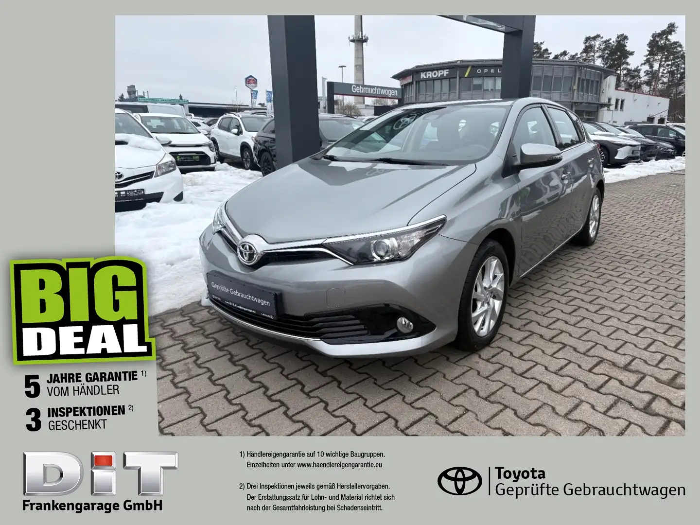 Toyota Auris 1.2 Turbo Edition-S+ AHK, SHZ, Kamera, BT Silber - 1