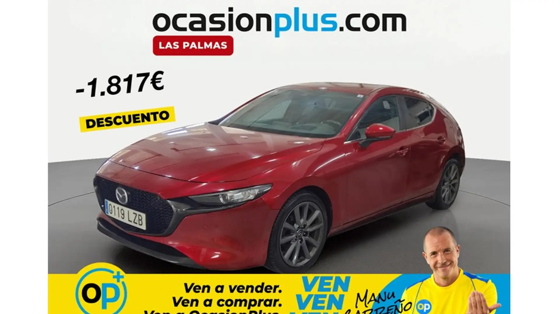 Mazda 3 2.0 e-Skyactiv-G Evolution 90kW Rojo - 1