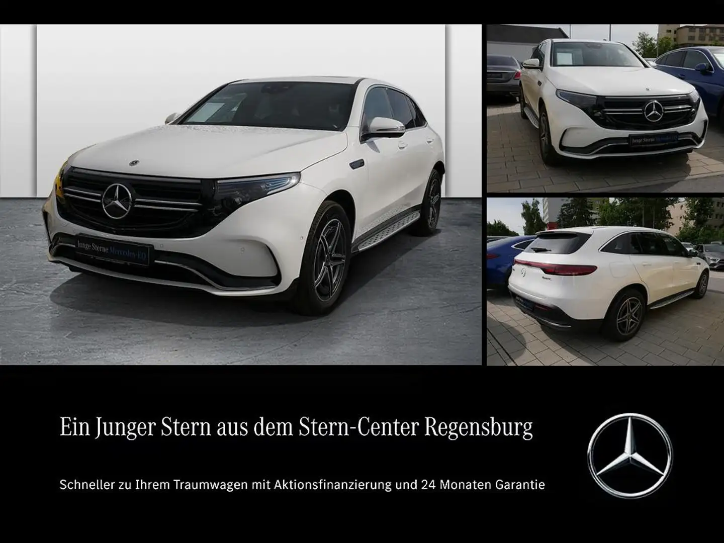 Mercedes-Benz EQC 400 4M AMG+360°+MEMORY+MULTIBEAM+Schiebedach Weiß - 1