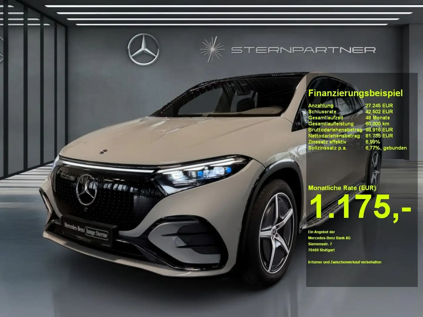 Mercedes-Benz EQS SUV EQS 580 4M SUV AMG,CARBON,HYPERSCREEN,7-SITZER Grau - 1