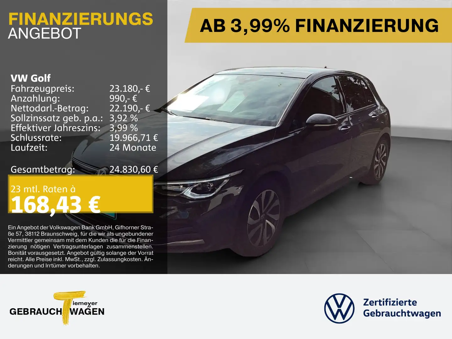 Volkswagen Golf 2.0 TDI DSG ACTIVE IQ.LIGHT PANO HuD AHK Grau - 1