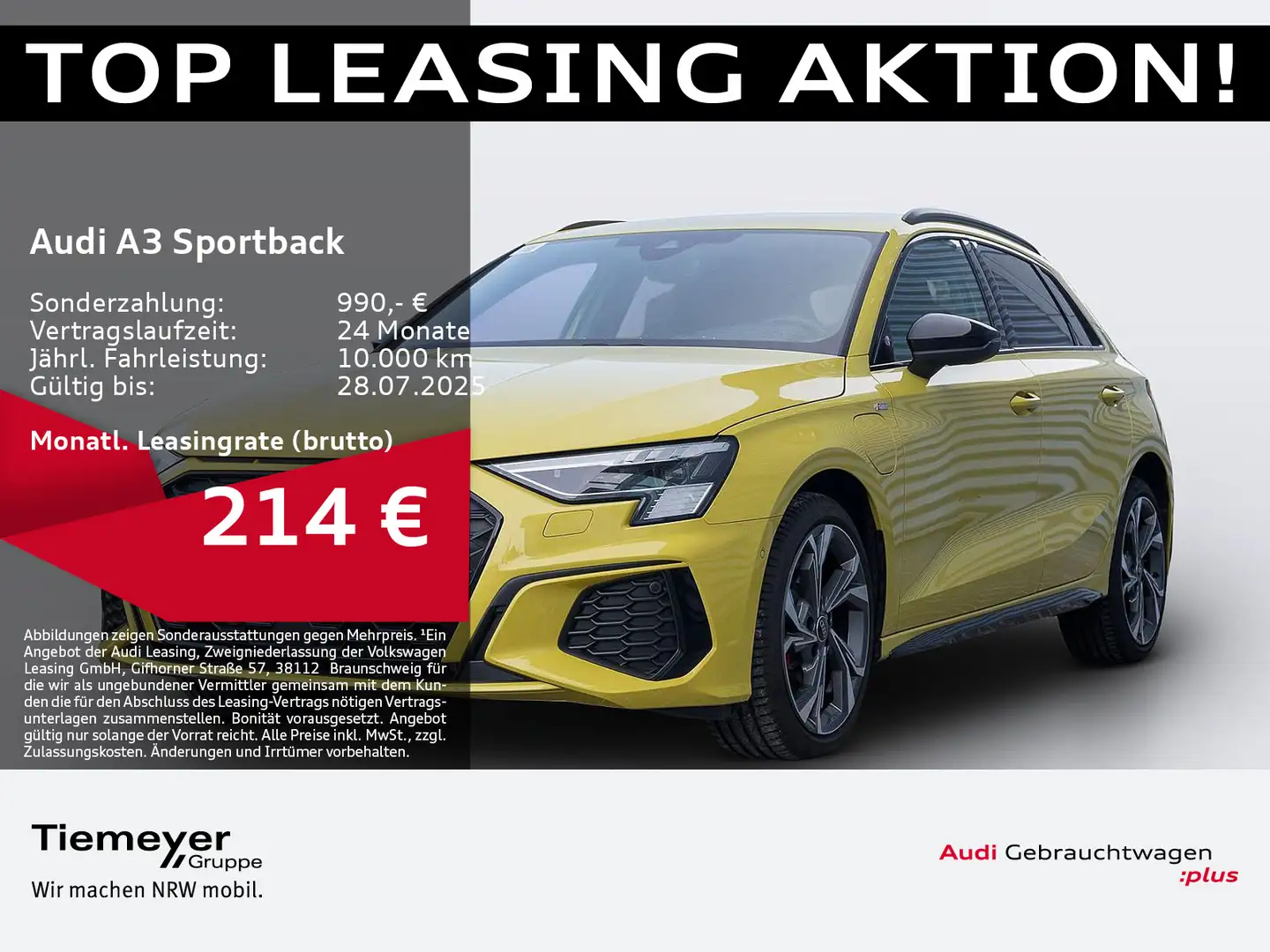 Audi A3 45 TFSIe S LINE MATRIX LM18 HuD ASS Jaune - 1