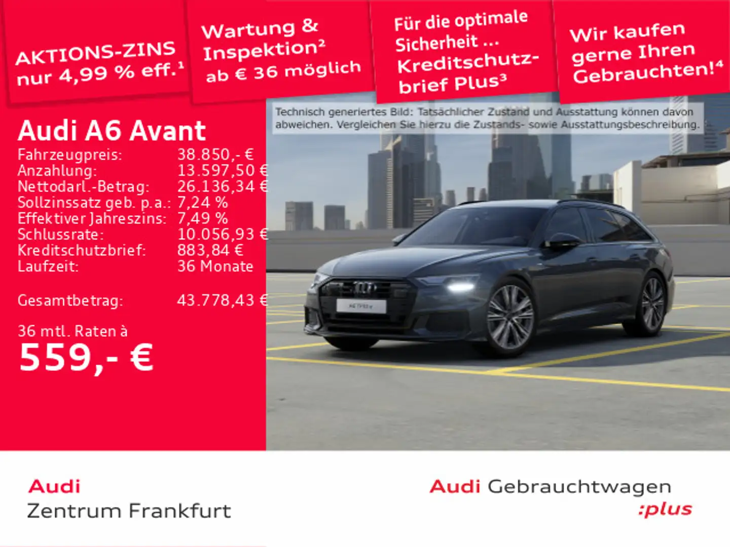 Audi A6 TFSI e Sport LED AHK ACC DAB Grau - 1