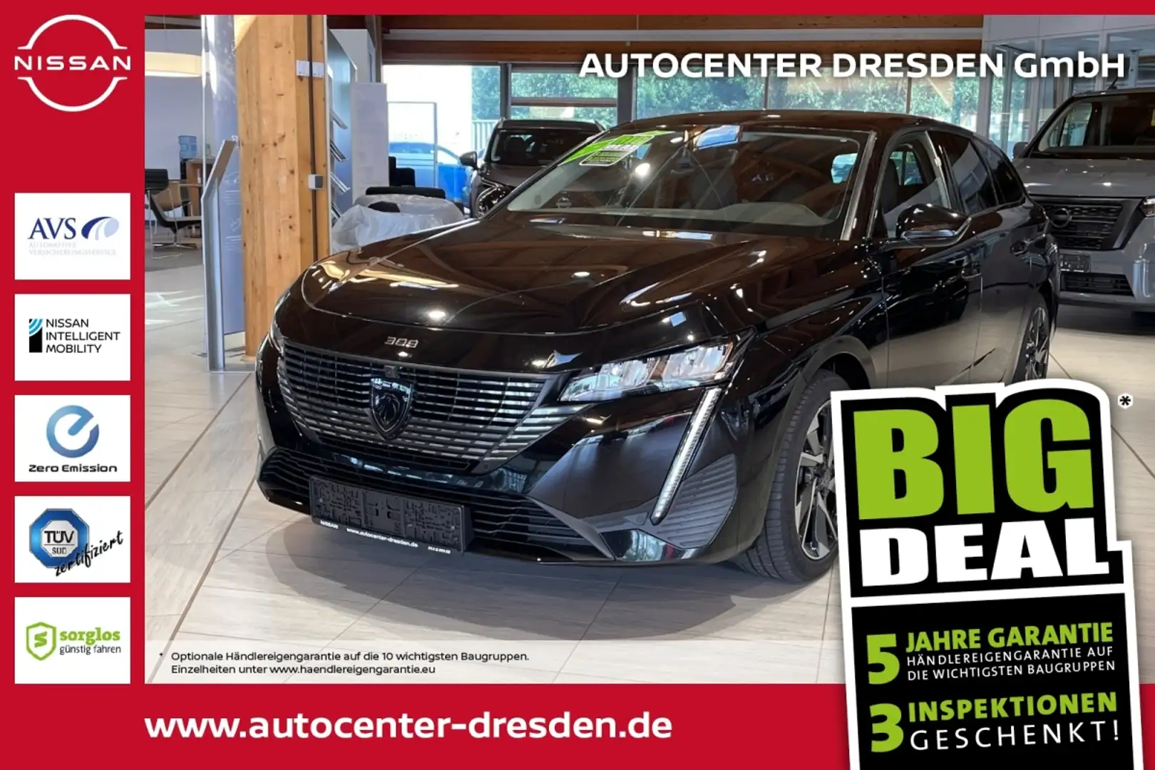 Peugeot 308 1.5 BlueHDi 130 SW Allure Pack Kam Navi ACC Schwarz - 1