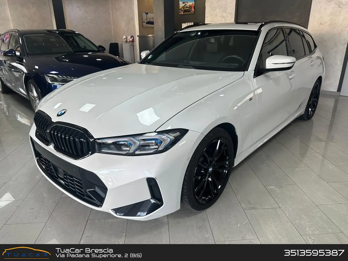 BMW 320 320d Touring mhev 48V xdrive MSport pro Bianco - 1