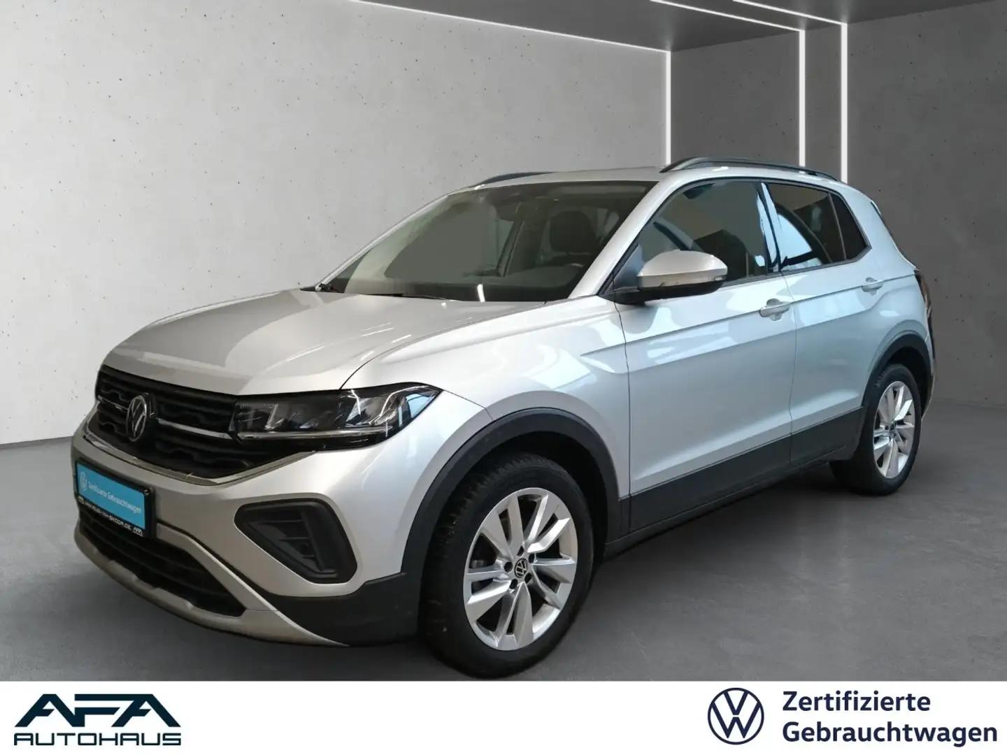 Volkswagen T-Cross 1.0 TSI LIFE DSG LED*NAV*ACC*RFK*App-Co. Silber - 1