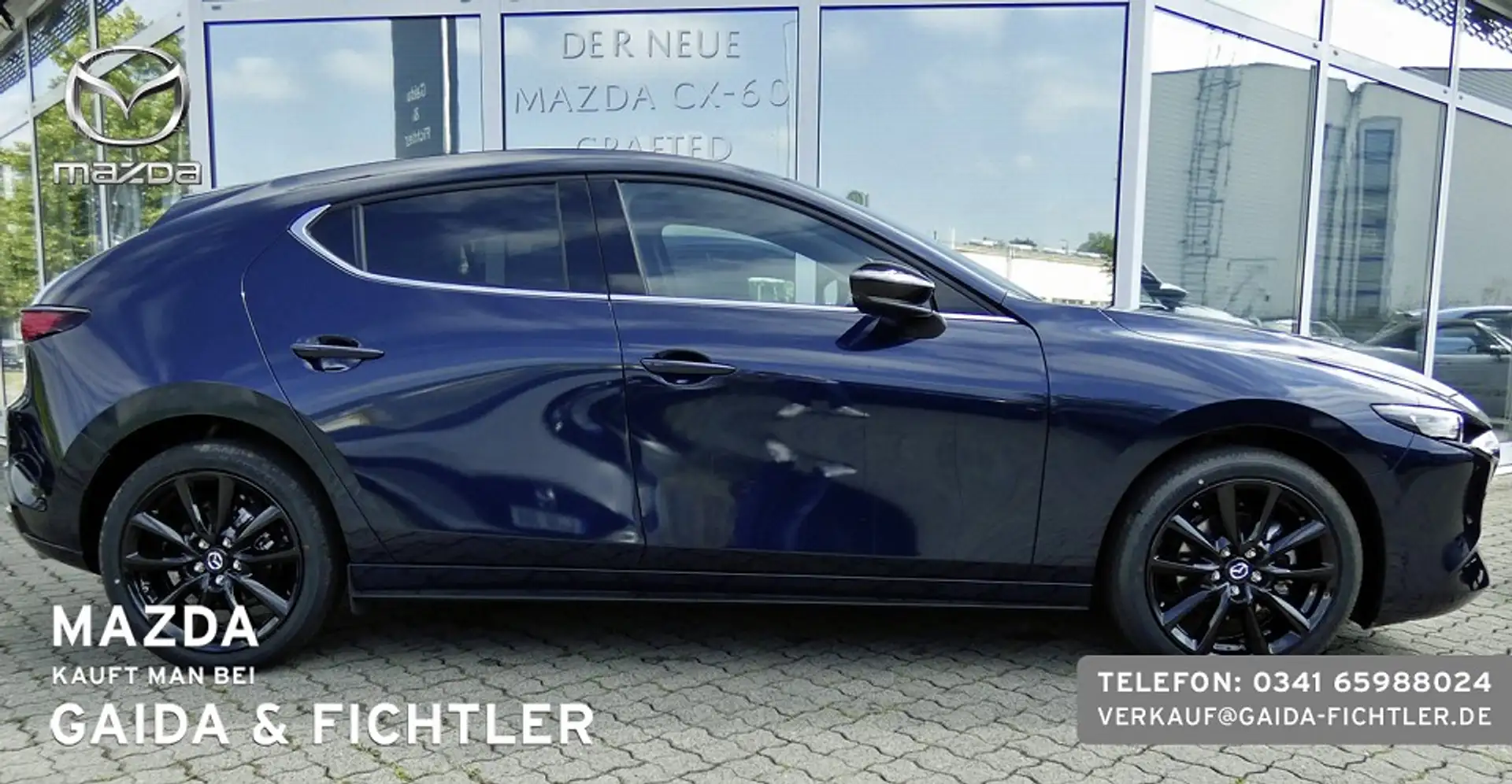Mazda 3 e-SKYACTIV X 186PS AUTOMATIK HOMURA Blauw - 2