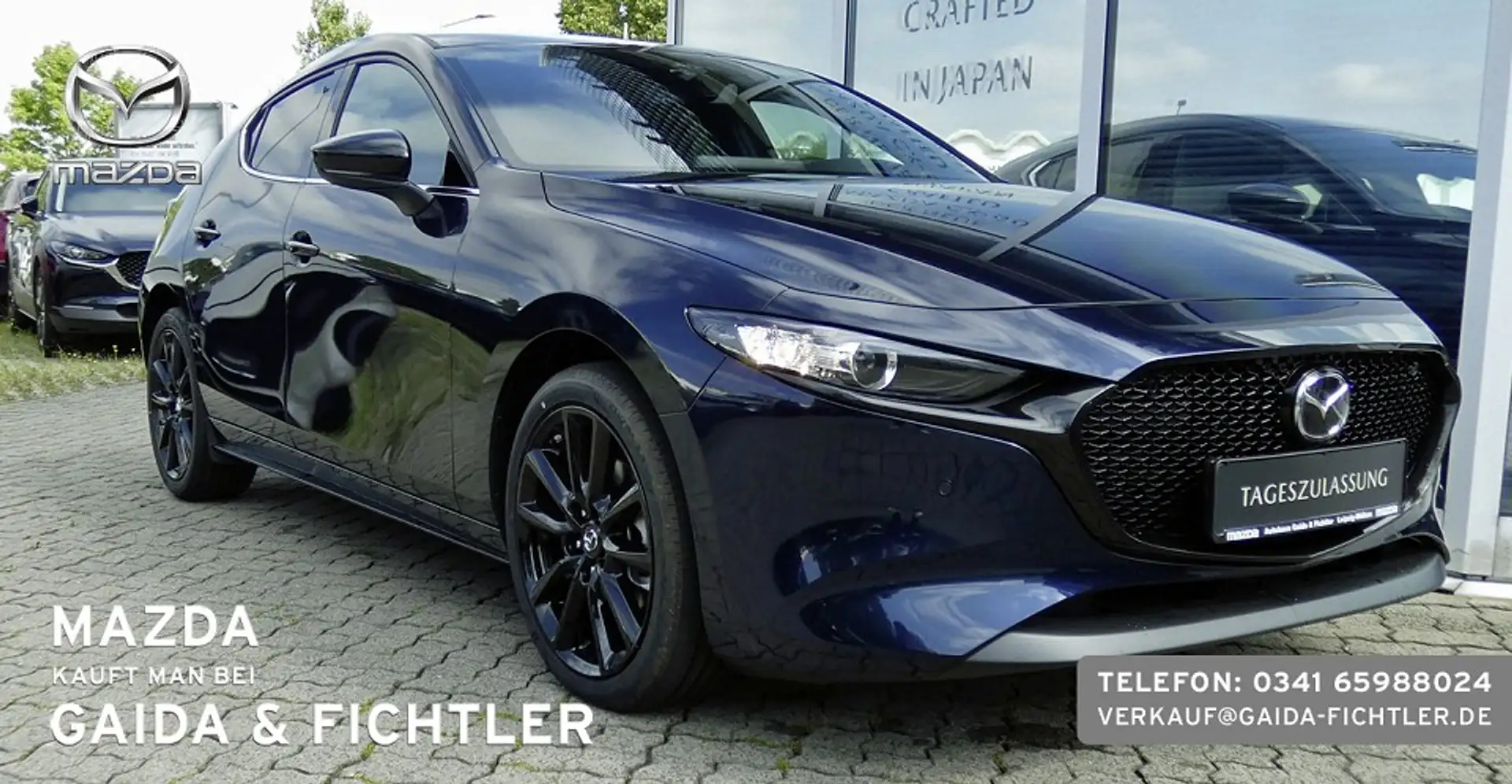 Mazda 3 e-SKYACTIV X 186PS AUTOMATIK HOMURA Blauw - 1