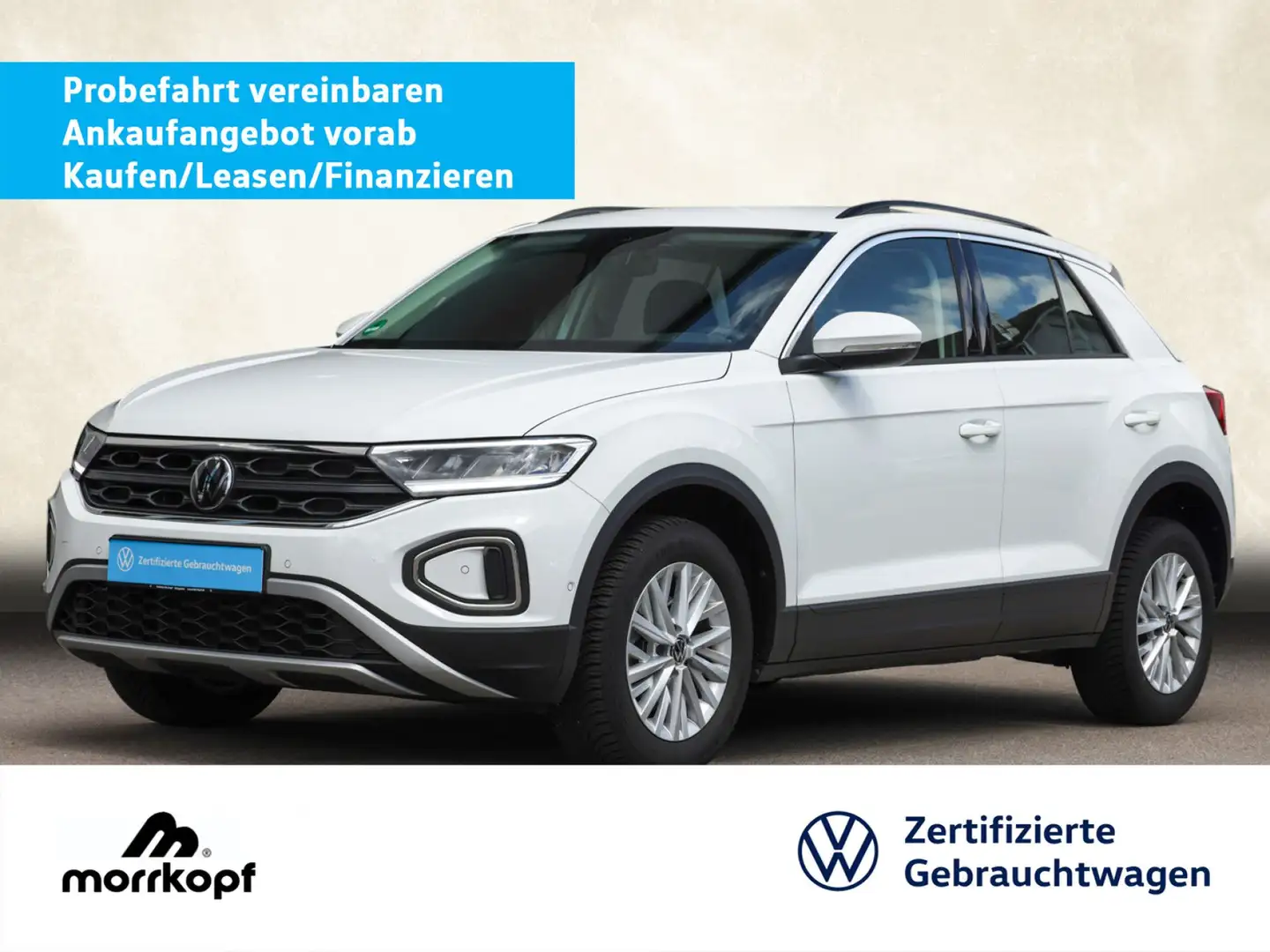 Volkswagen T-Roc 1.0TSI Life +LED+APP-CONNECT+ Bluetooth Weiß - 1