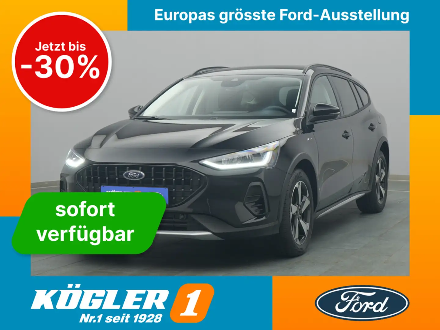 Ford Focus Turnier Active X 155PS/Aut./PDC/B&O Zwart - 1