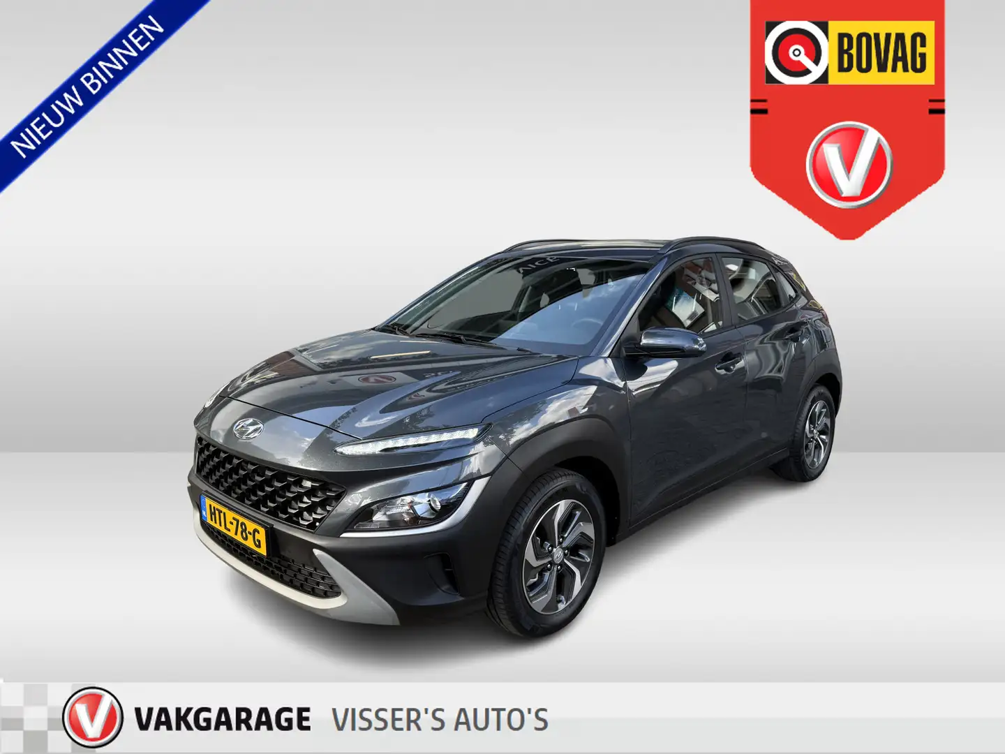 Hyundai KONA 1.6 GDI HEV Comfort Smart AUTOMAAT | Apple Carplay Gris - 1