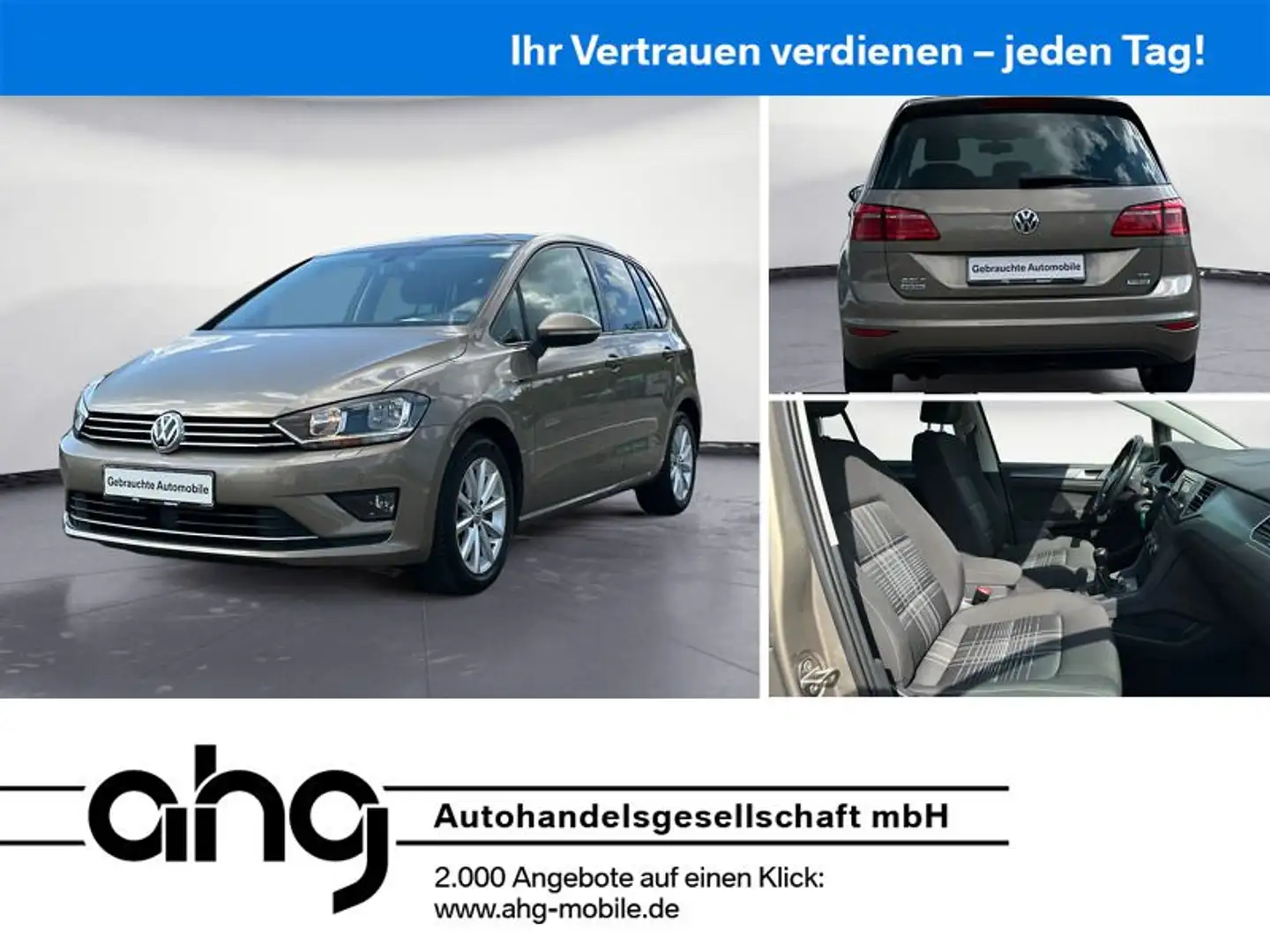 Volkswagen Golf Sportsvan 1.4 TSI LOUNGE BMT Standheizung K Goud - 1