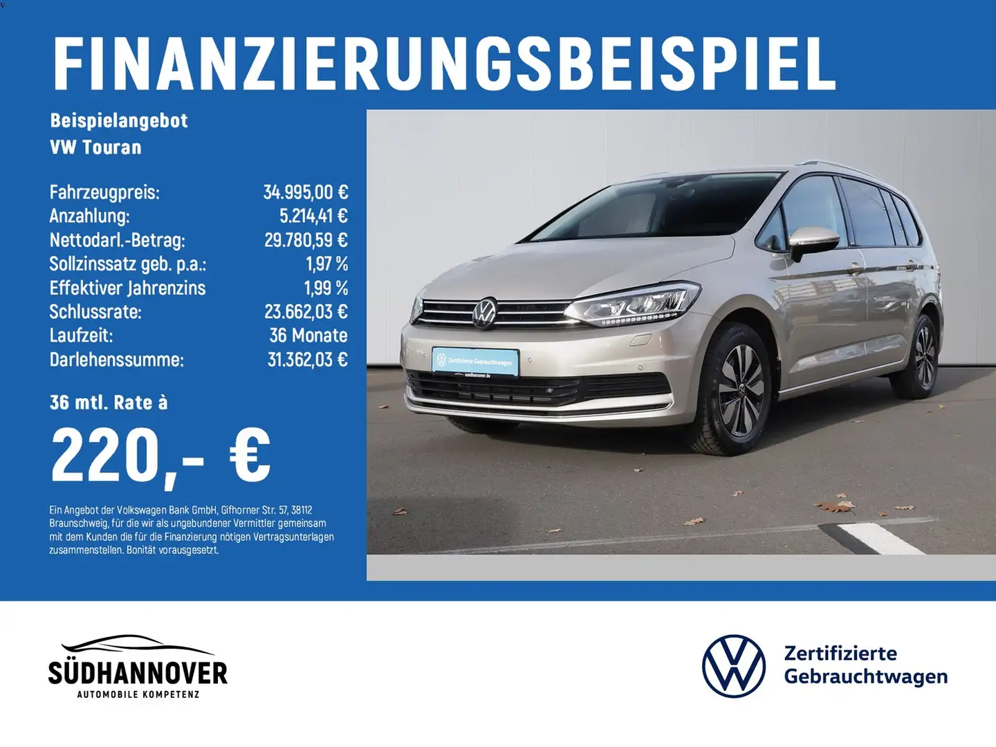 Volkswagen Touran Move 1.5 TSI DSG 7-SITZER+NAVI+SHZ+STANDH Grau - 2