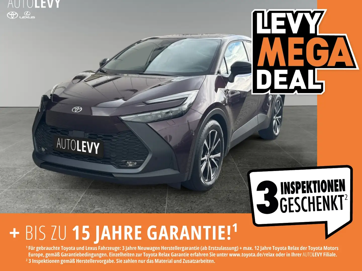 Toyota C-HR Style 1.8 Hybrid CVT LED-Voll*ACC*Carplay Burdeos - 1