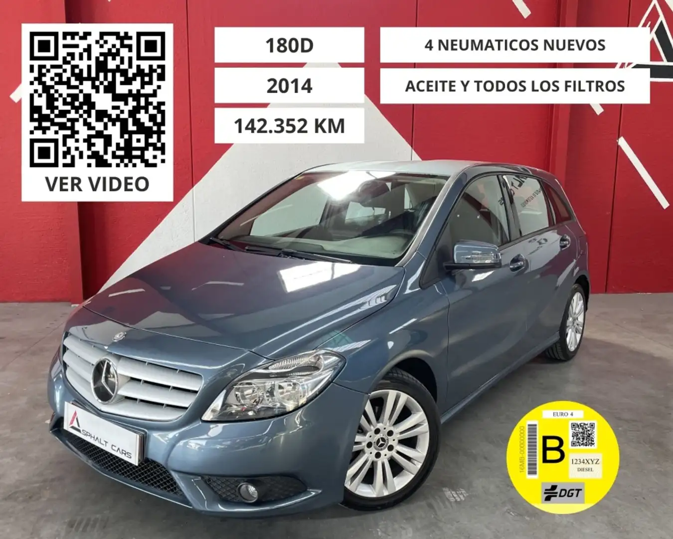 Mercedes-Benz B 180 180CDI BE Azul - 1