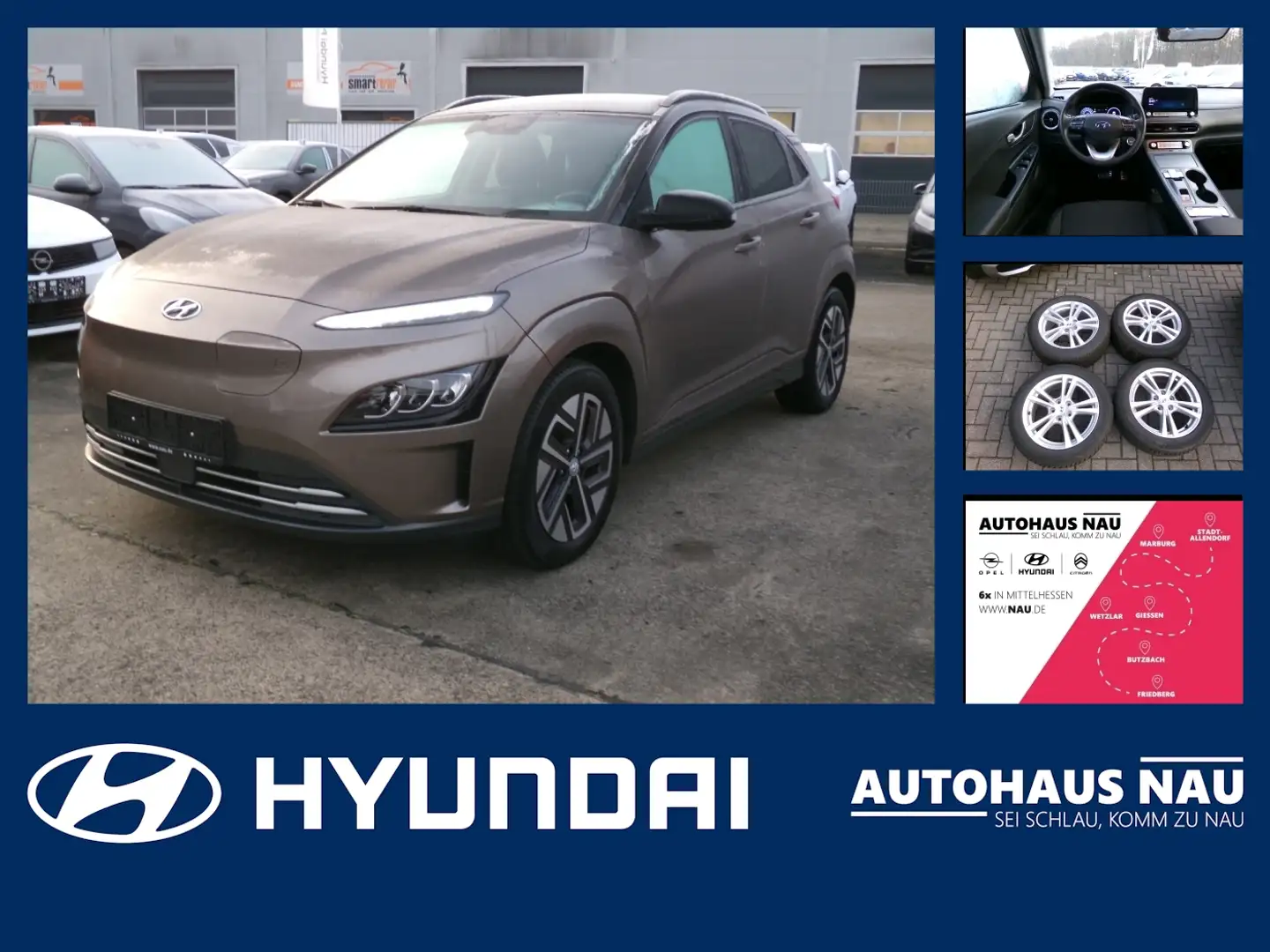 Hyundai KONA Trend Elektro 64 kWh ACC+LED+Navi+SHZ+Kam. Negro - 1