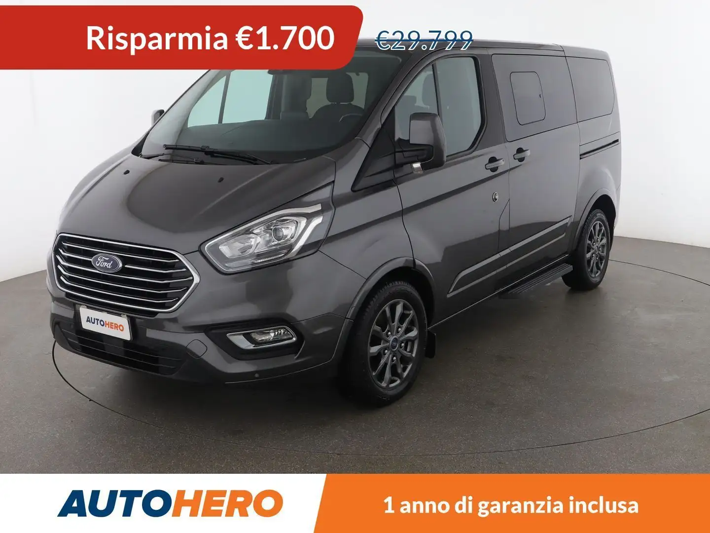 Ford Tourneo Custom 2.0 TDCi EcoBlue  Titanium 130 CV MHEV Gris - 1