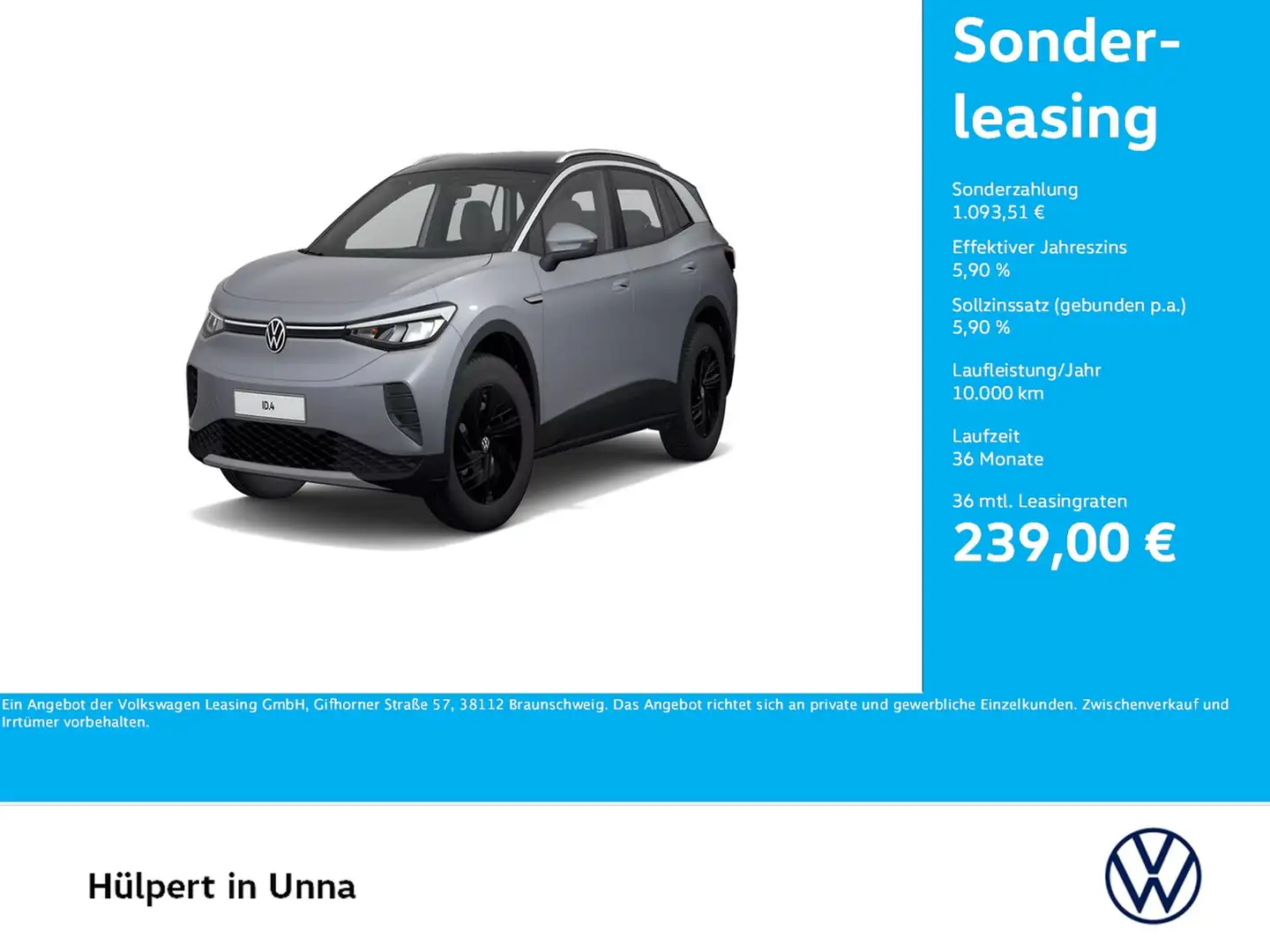 Volkswagen ID.4 Pure CITY AHK ACC NAVI CARPLAY SITZHEIZUNG Gris - 1