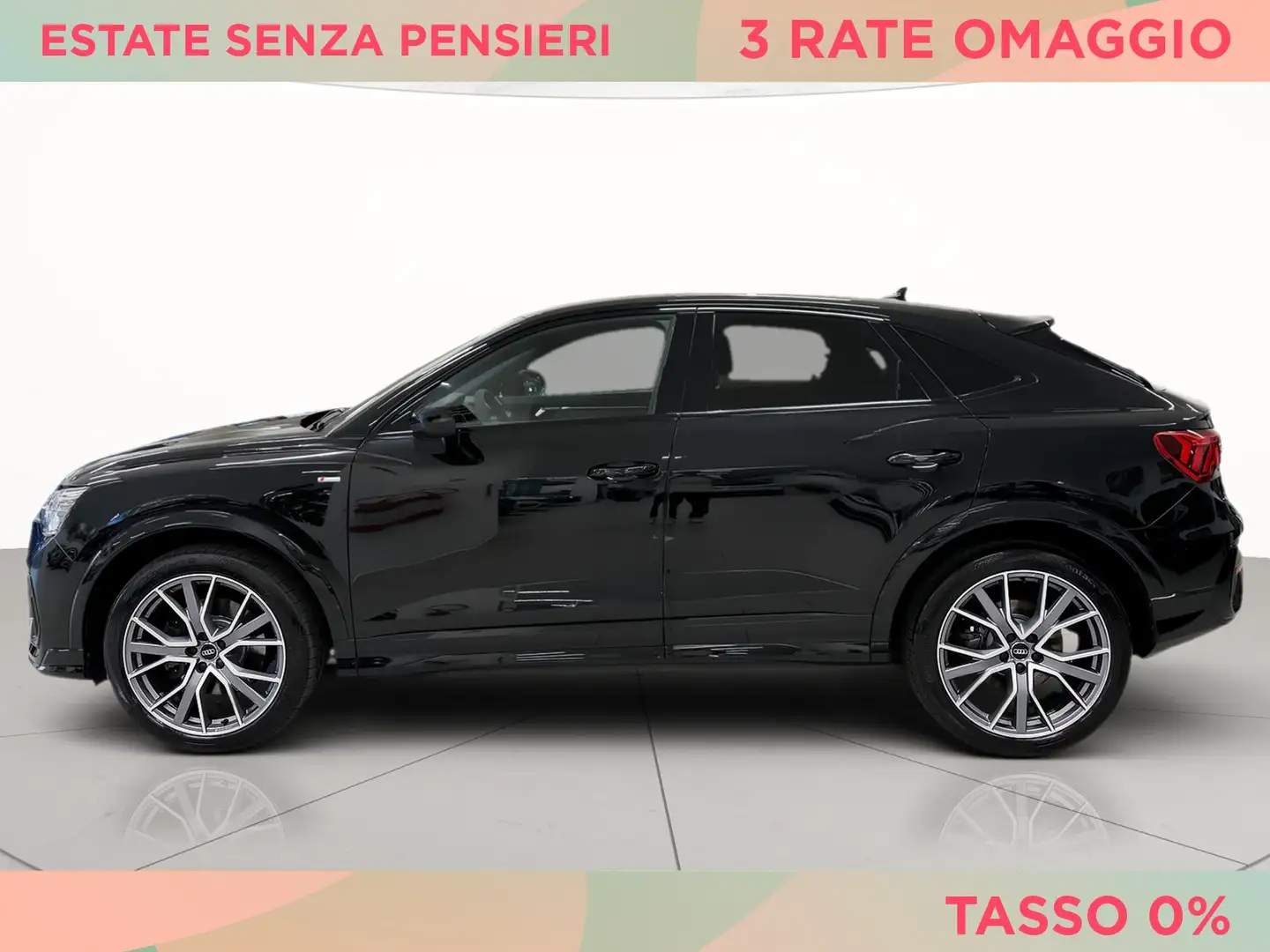Audi Q3 sportback 45 2.0 tfsi s line edition quattro s-tro Schwarz - 2