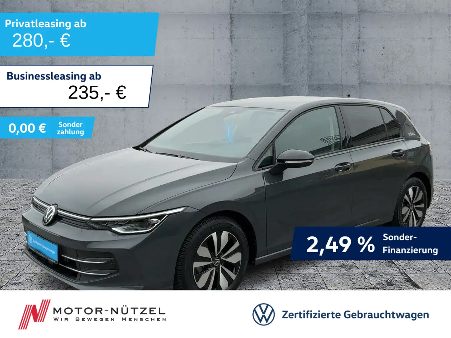 Volkswagen Golf VIII 1.5 eTSI DSG GOAL MATRIX+NAVI+AHK+ACC Grau - 1