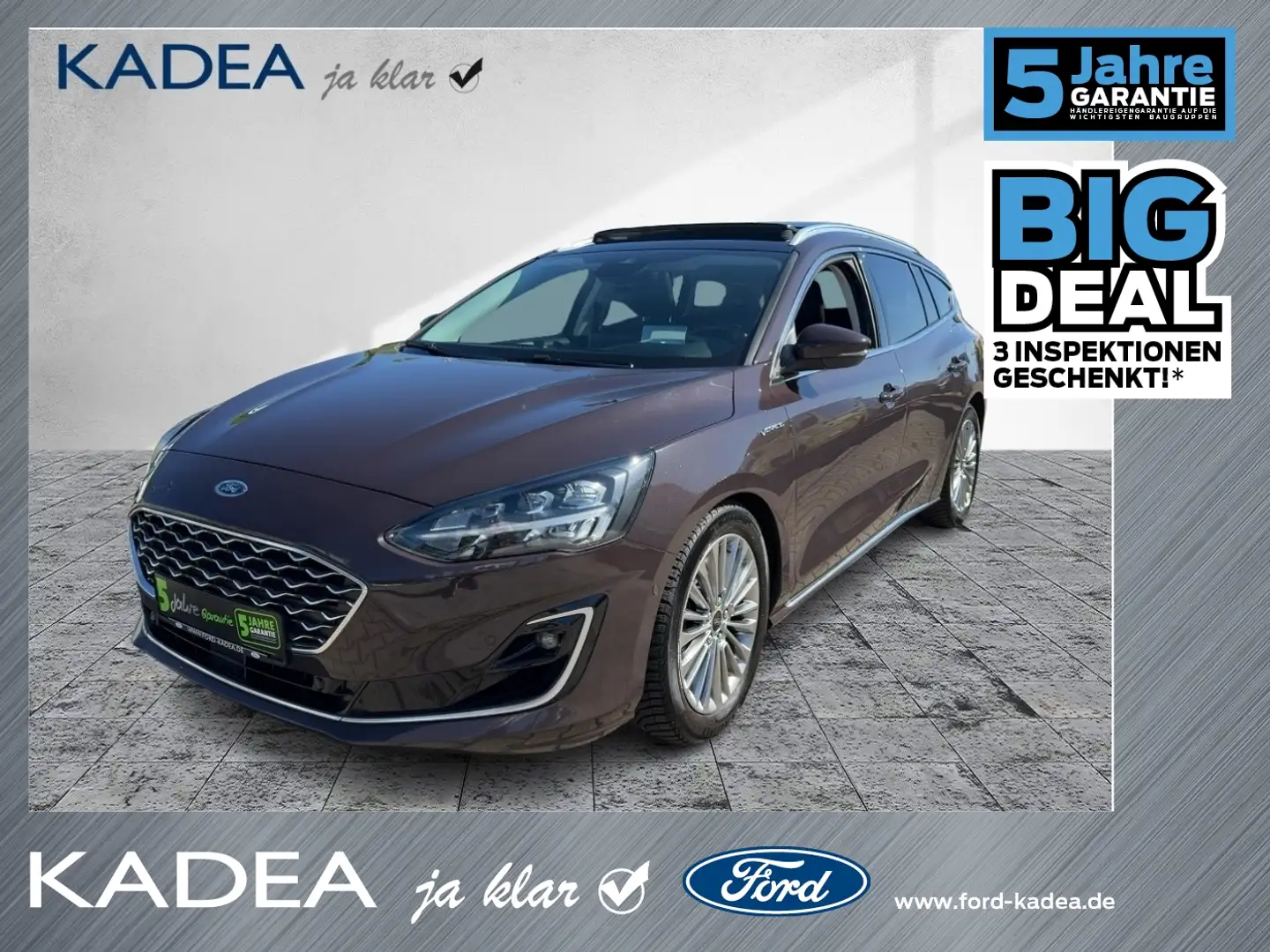 Ford Focus Turnier 2.0 EcoBlue Vignale AHK*PANO*ACC Rouge - 1