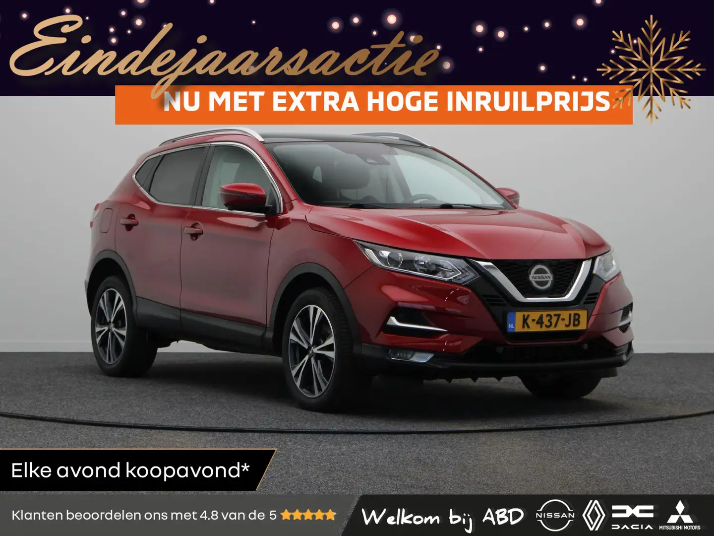 Nissan Qashqai 158pk DIG-T Design Edition | Lichtmetalen velgen | Rood - 1