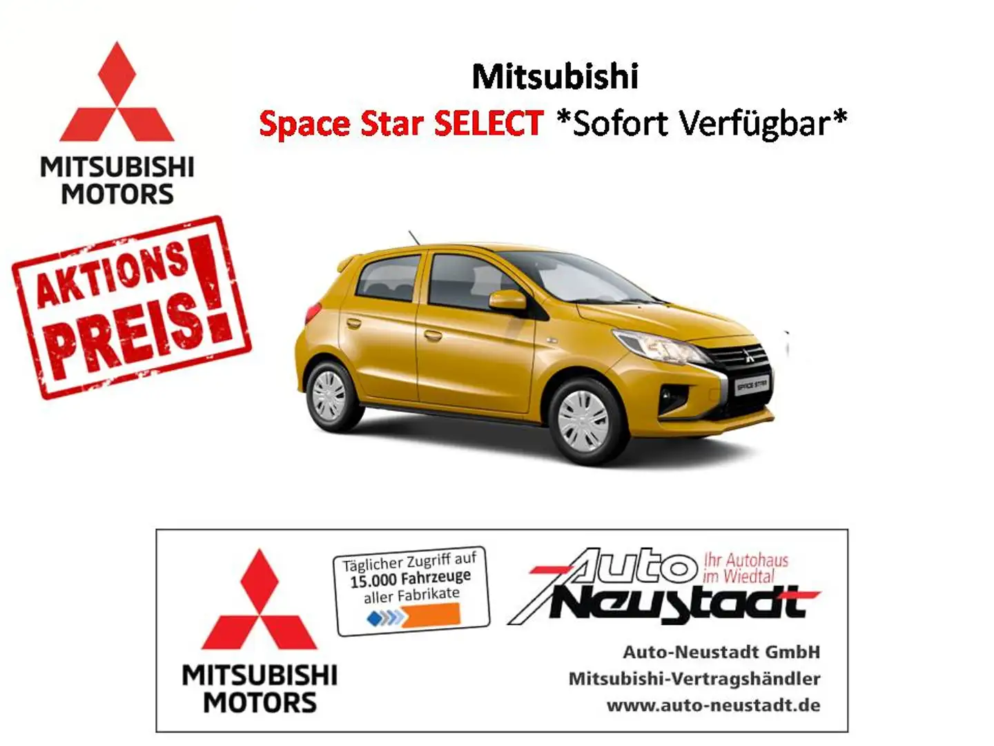 Mitsubishi Space Star Select / Klima / DAB Radio / Freisprecheinrichtung Silber - 1
