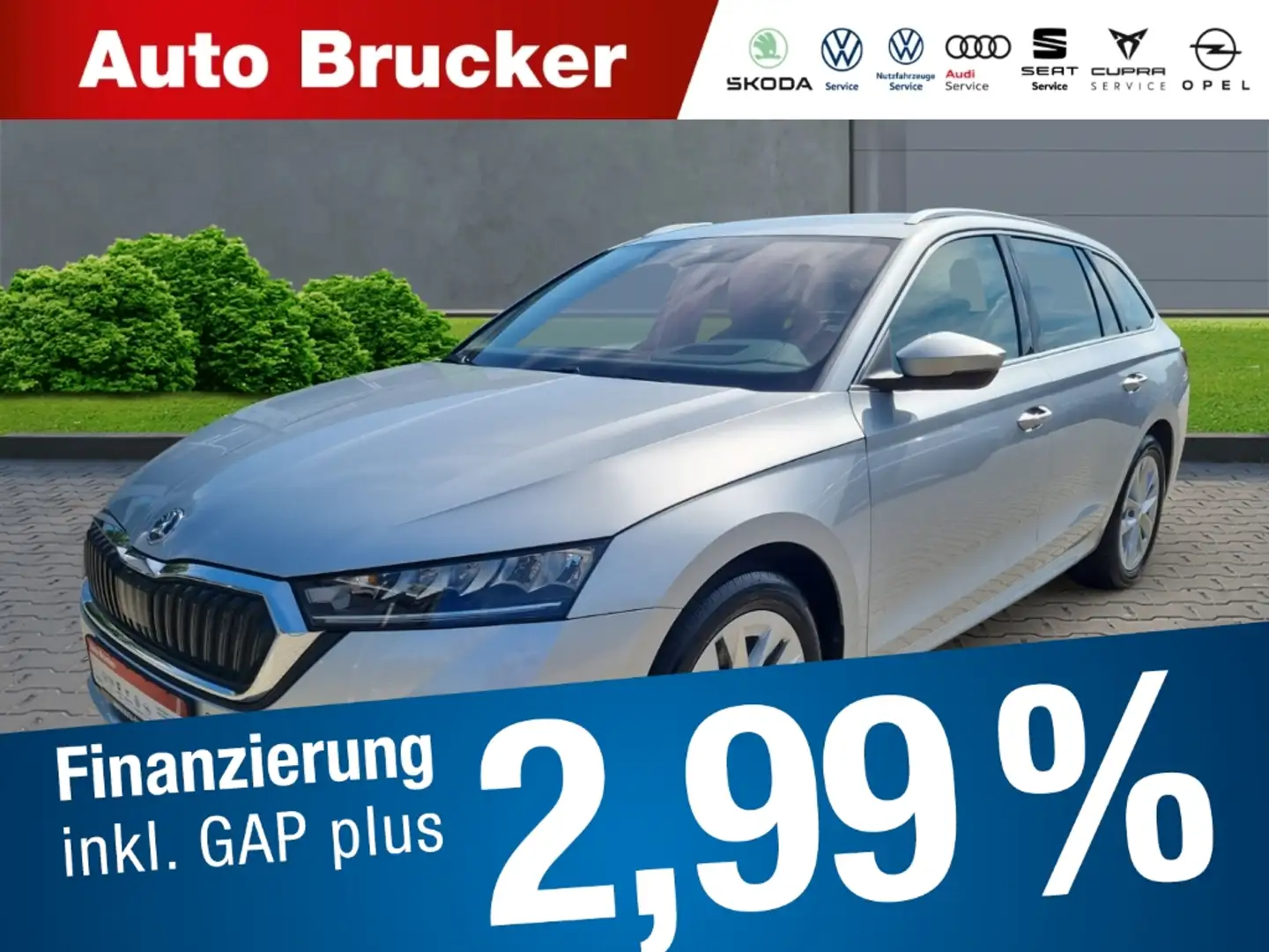 Skoda Octavia Combi Style 4x4 2.0 TSI+Anhängerkupplung+Navi+LED Silber - 1