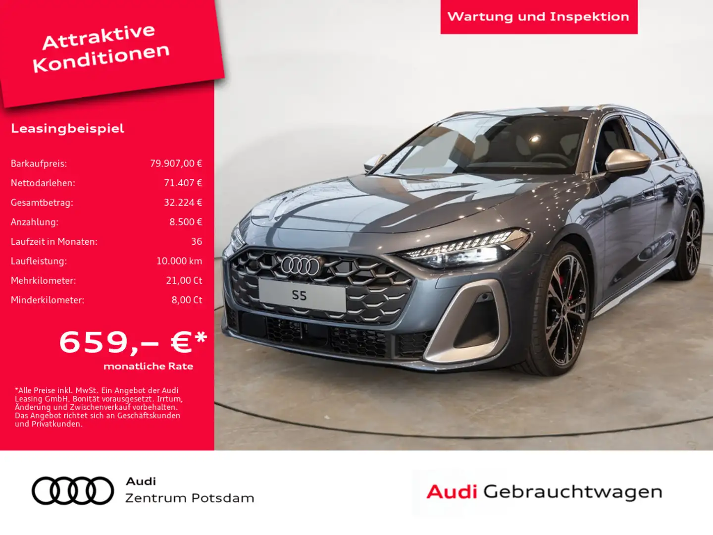 Audi S5 Avant TFSI MEMORY LEDER NAVI HUD B&O Bleu - 1