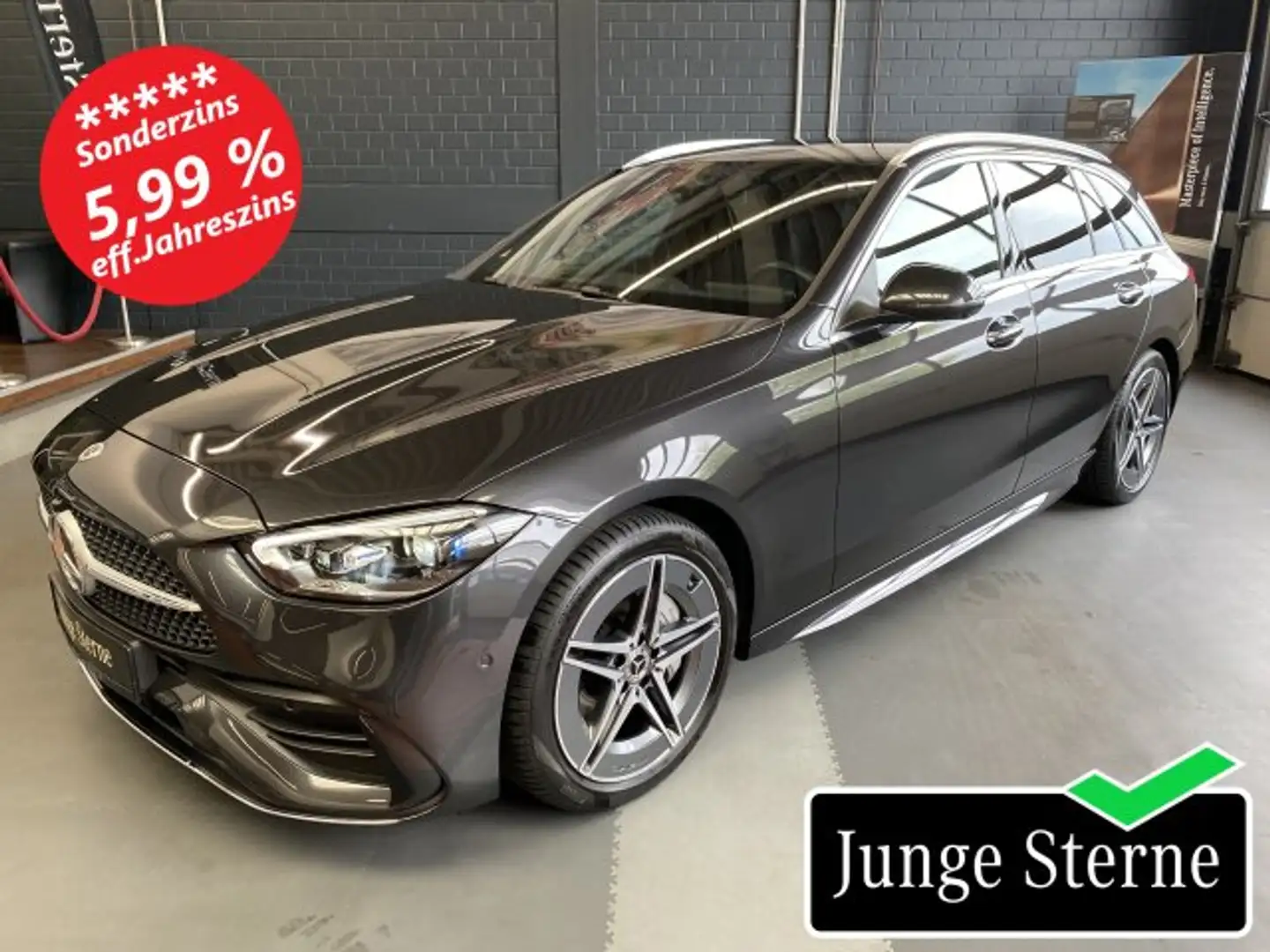 Mercedes-Benz C 300 C 300 4M T AMG Premium Panorama 360°Standh. AHK Grijs - 1