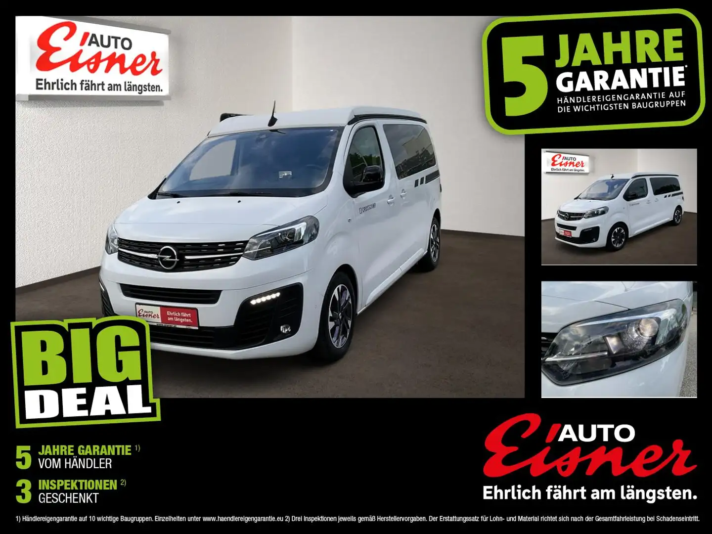 Opel Zafira Life ZAFIRA CROSSCAMP AUT KlimaA LM Markise Navi SHZ Weiß - 1