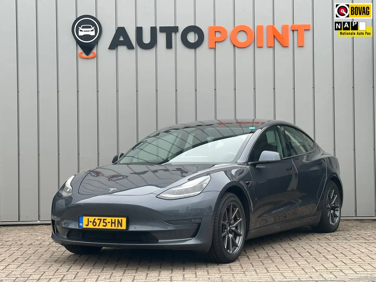 Tesla Model 3 Long Range AWD 75 kWh TREKHAAK SOH 85% NETTE AUTO Gris - 1