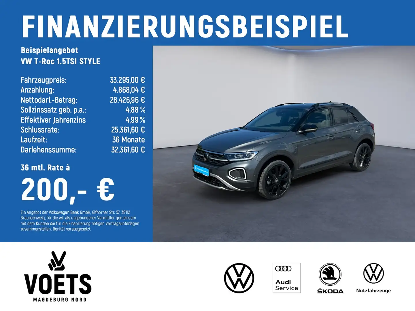 Volkswagen T-Roc 1.5TSI STYLE AHK+LED+Navi+Sitzhzg.+PDC Noir - 2