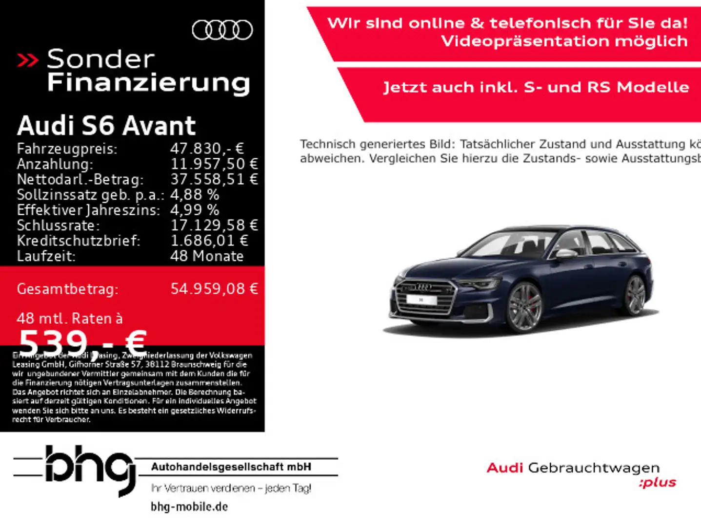 Audi S6 TDI Pano B&O Standhzg AirSuspension Blau - 1