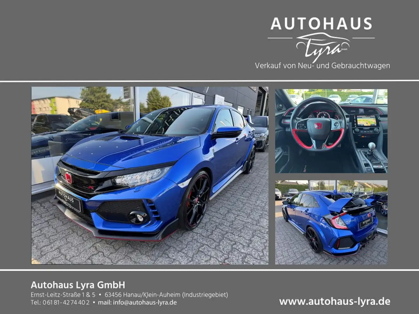 Honda Civic 2.0 V-TEC Type R GT*LED*NAVI*KAMERA*DAB* Blau - 1