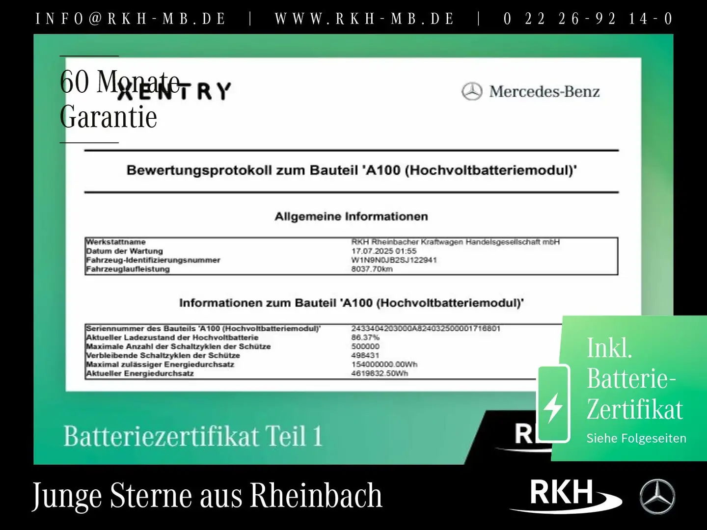 Mercedes-Benz EQA 300 EQA 300 4M Progr./RÜ-KA/LED/Totw./Navi/Spiegel-P Argintiu - 1