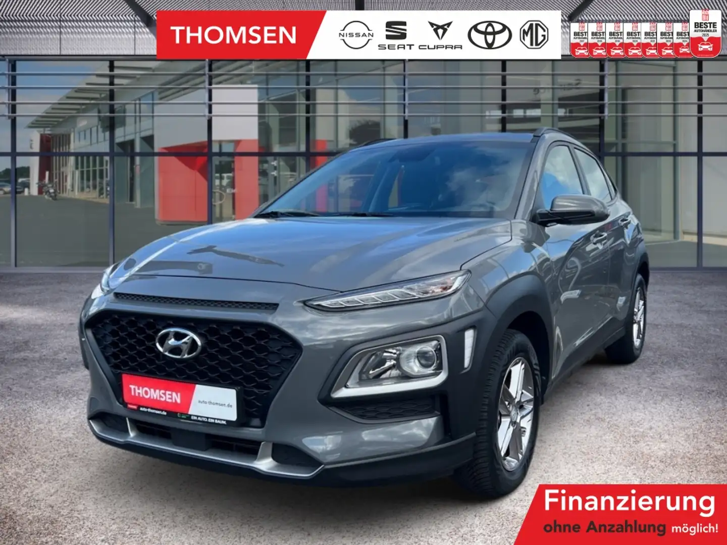 Hyundai KONA 1.0 T-GDI Pure Navi PDC SHZ SpurH KlimaA LM Grigio - 1
