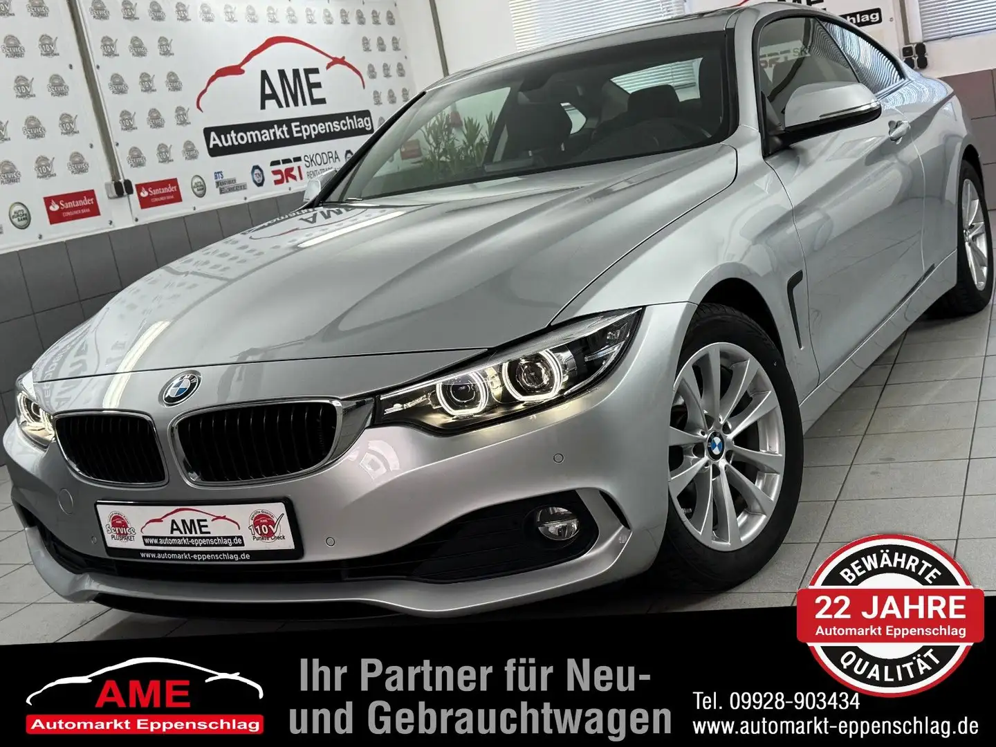 BMW 420 i Coupe Advantage echte Kilometer/erste Hand Серебристый - 1